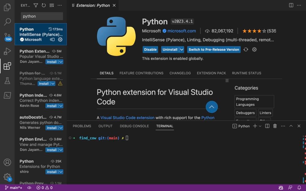 Installing Python in VS Code
